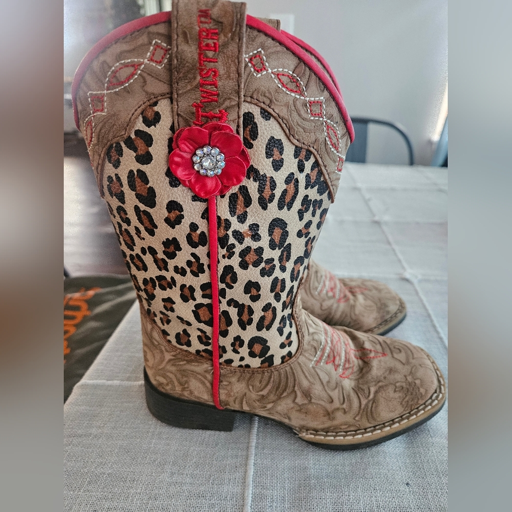 Twister Girls Cowboy Boots Size 12